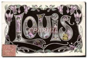 Old Postcard Fancy Surname Louis