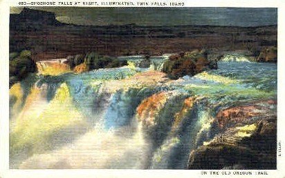 Shoshone Falls at Night - Twin Falls, Idaho ID