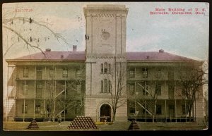 Vintage Postcard 1908 U.S. Barracks, Main Building, Columbus, Ohio (OH)