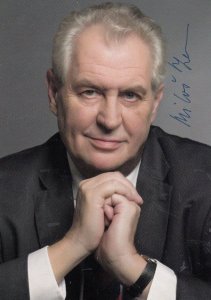 Milos Zeman President of the Czech Republc Hand Signed Photo