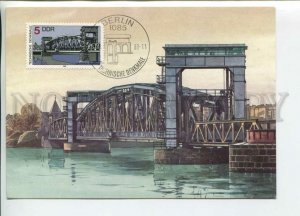 450009 EAST GERMANY GDR 1988 year maximum card Magdeburg bridge