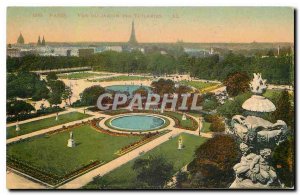 Old Postcard View of Paris Tuileries Garden