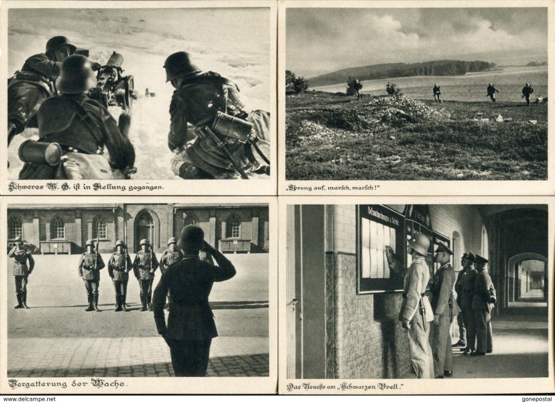 F28 - Nazi Germany WW2 SET of 20 Military Postcards in Wrapper Army Wehrmacht