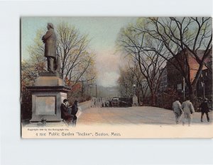 Postcard Public Garden Incline Boston Massachusetts USA