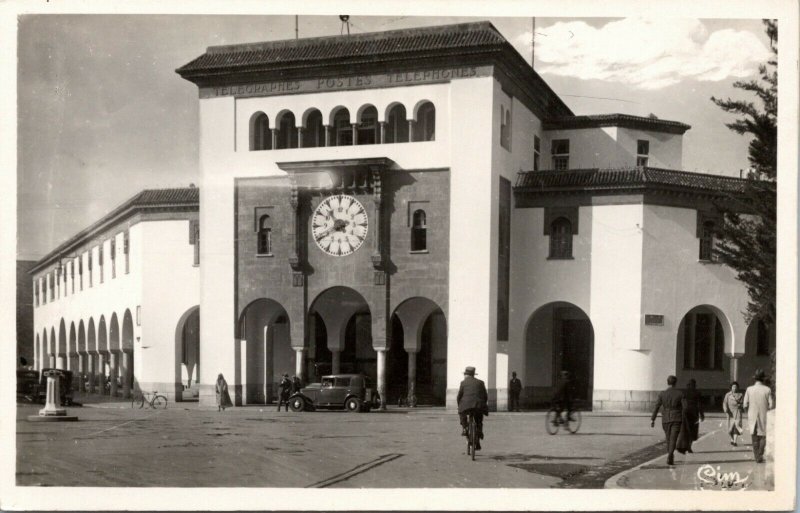 postcard rppc Morocco - Rabat - Hotel des P.T.T.