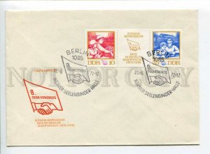 291153 EAST GERMANY GDR 1972 COVER Berlin FDGB congress special cancellations