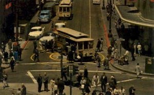 Cable Car at the Turntable - San Francisco, California CA  