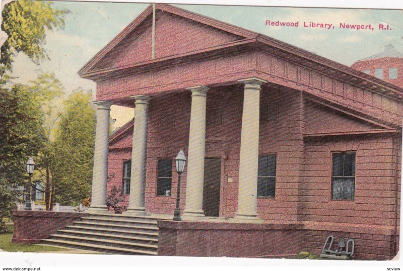 NEWPORT, Rhode Island, PU-1911; Redwood Library