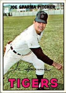 1967 Topps Baseball Card Joe Sparma Detroit Tigers sk2273