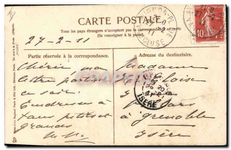 Old Postcard Fantasy Flowers