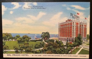 Vintage Postcard 1943 Del Prado Hotel, Hyde Park, Chicago, Illinois (IL)