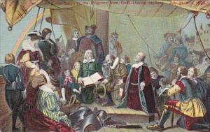 Embarkation Of The Pilgrims From Delft Haven Holland 21 July 1629 Posted 1906