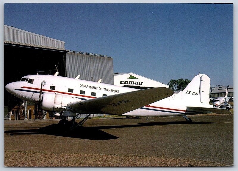 Airplane Postcard Department of Transport Airlines Airways Douglas DC-3C GB37