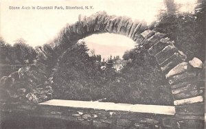 Stone Arch in Churchill Park in Stamford, New York