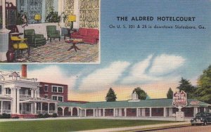 Postcard Aldred Hotelcourt Statesboro GA