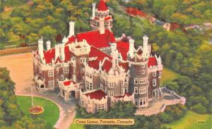 TORONTO, Canada   CASA LOMA~Bird's Eye View   c1940's Linen Postcard