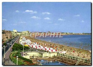 Modern Postcard The Vendee Les Sables d'Olonne Beach Pool in the foreground a...