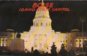 State Capitol Building At Night Boise Idaho