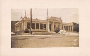 Northampton Maine Historic Pillared Bldg Real Photo Antique Postcard K22187