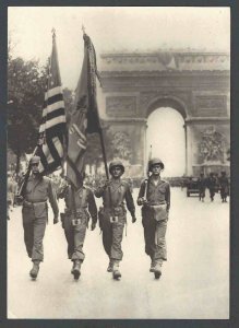 Ca 1917 RPPC* WWI Paris France Champs Des Elysees Soldiers & Flags See Info