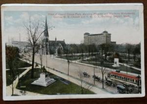 10 Double Sided Attached Postcards~20 Michigan Views~Bay City-Detroit-Kalamazoo