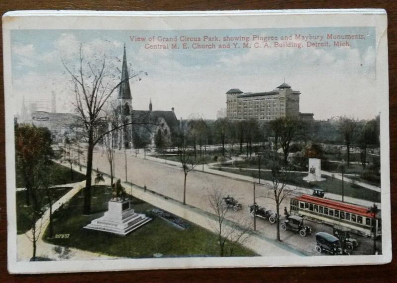 10 Double Sided Attached Postcards~20 Michigan Views~Bay City-Detroit-Kalamazoo