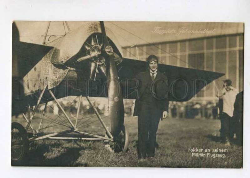 299632 GERMANY Johannisthal Air Field Anthony Fokker at his military airplane 