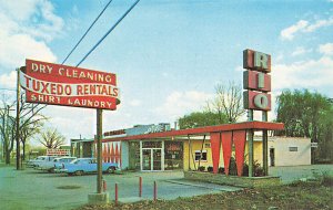 Redford MI Rio Cleaners Tuxedo Rentals Old Cars, 3.5 x 2.25, Business Card