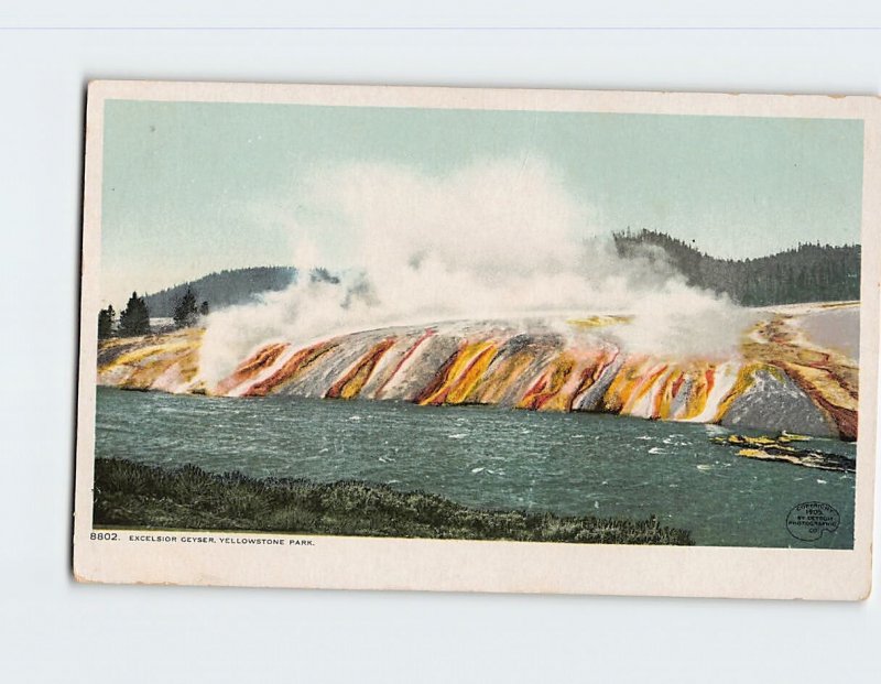 Postcard Excelsior Geyser, Yellowstone Park, Wyoming