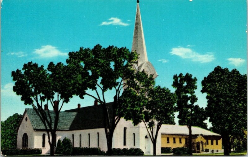 Bethany Evangelical Lutheran Church Lindsborg Kansas KS VTG Postcard UNP Unused 