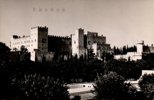 Greece Rhodes Palace Of Great Magister In Rhodes Vintage RPPC 08.72