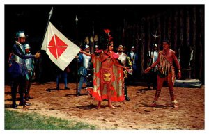 Postcard INDIAN SCENE Cherokee North Carolina NC AU2765