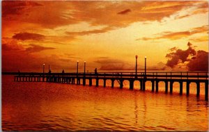 Florida Sebring Lake Jackson Pier At Dusk