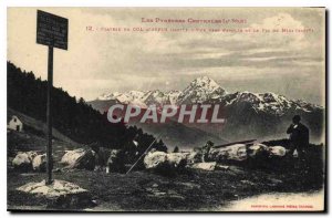 Old Postcard Pyrenees the Central Plateau of the Col d'Aspin