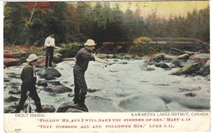 Trout Fishing, Kawartha Lakes, Trent-Severn, 1910