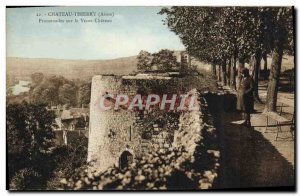 Old Postcard Castle Thierry Walks on the Vieux Chateau