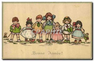 Old Postcard Doll Happy New Year