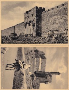 Jerusalem The Tower of King David Golden Gate 2x RPC Postcard s