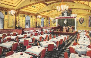 Rochester, NY New York ODENBACH RESTAURANT Interior View ca1940's Linen Postcard