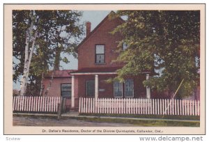Dr. Dafoe's Residence, Doctor of the Dionne Quintuplets, CALLANDER, Ontario, ...