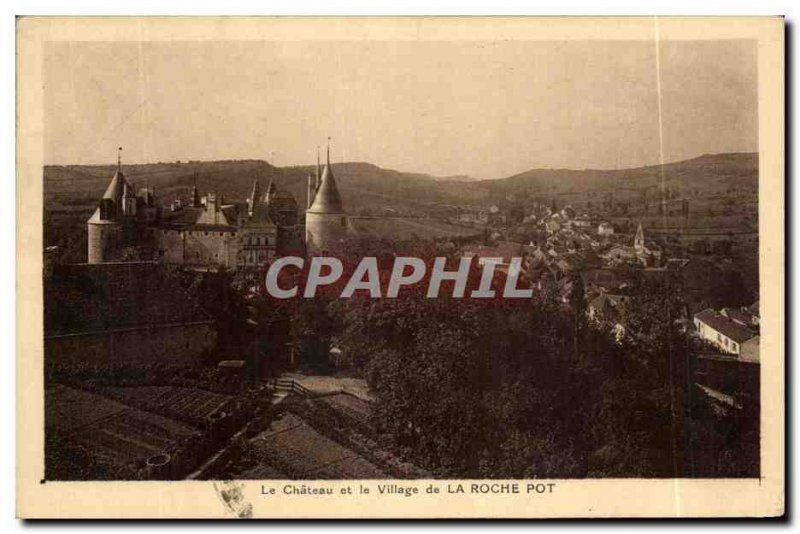 Old Postcard The Castle and the Village of La Roche Pot