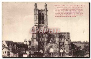 Old Postcard Troyes La Cathedrale Saint Pierre