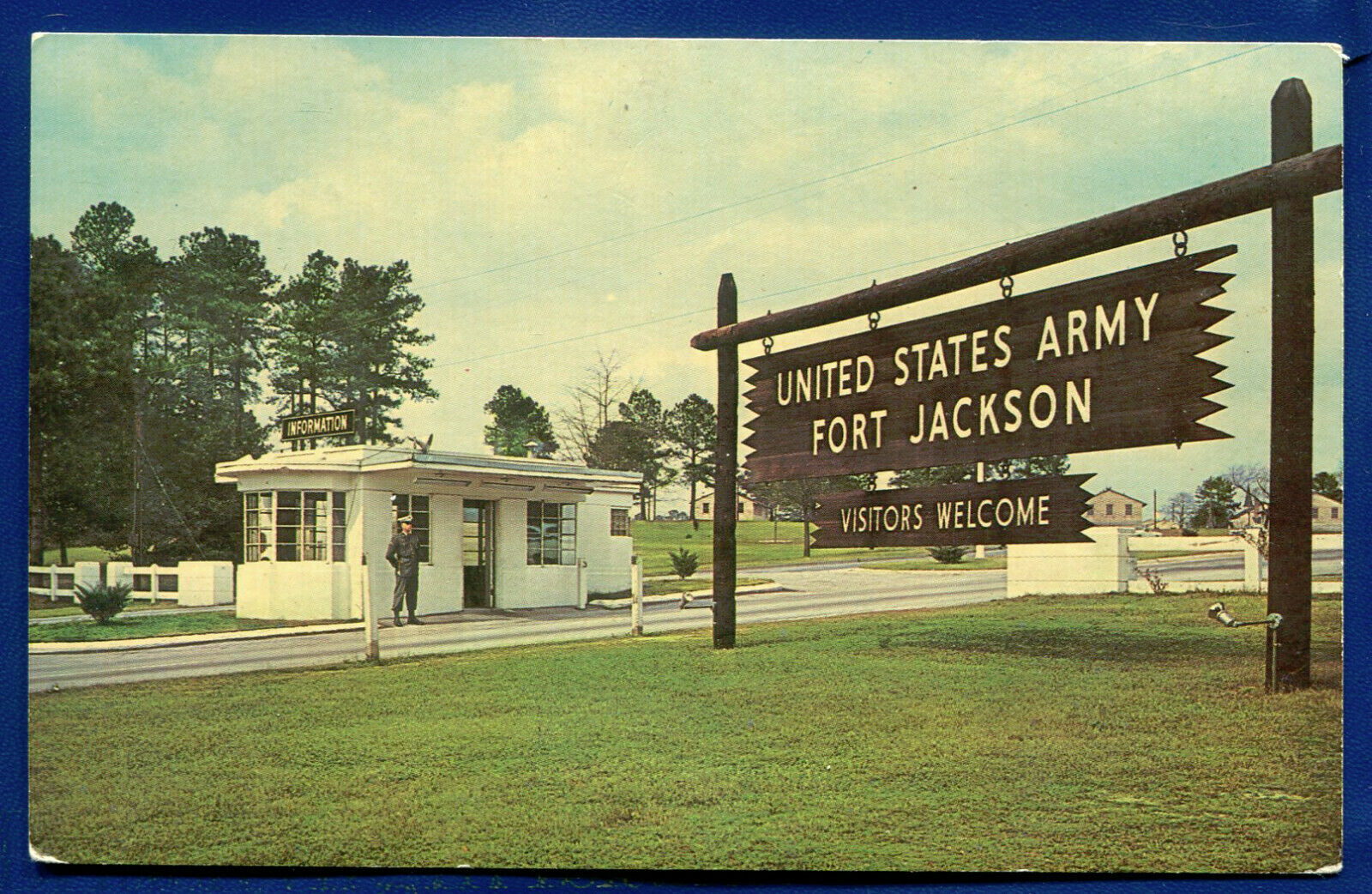 Fort Jackson South Carolina US Army Main Entrance Military Postcard United States South