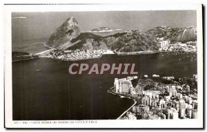 Brazil Brazil Rio Postcard Old aerea Vista do Morro da Urca e Viuva