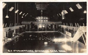 Boise Idaho 1920s RPPC Real Photo Postcard Natatorium Pool Interior & Plunge