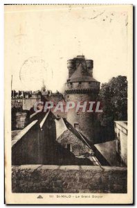 Old Postcard St Malo Grand Donjon