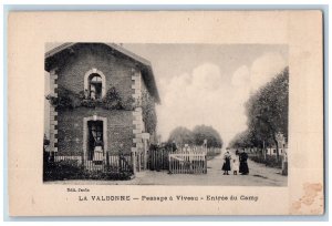 La Valbonne Béligneux Ain France Postcard Camp Entrance Level Crossing c1910