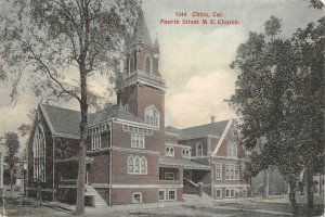 Chico, CA Fourth Street ME Church Butte Co. c1910s Vintage Hand-Colored Postcard