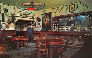 Glen Ellen California The Rustic Inn Bar Interior Vintage Postcard AA66147