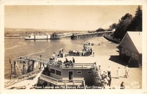 G88/ Tacoma Point Defiance Washington RPPC Postcard Ferry Landing '43